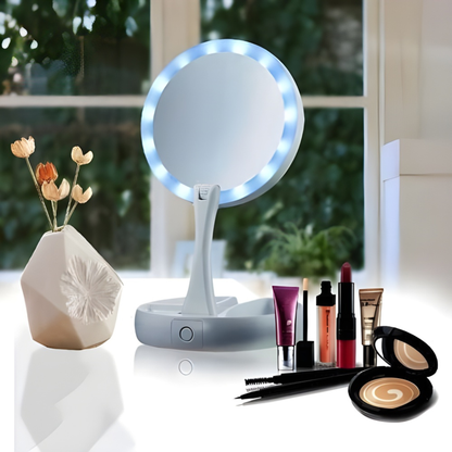 Espejo redondo con luz LED