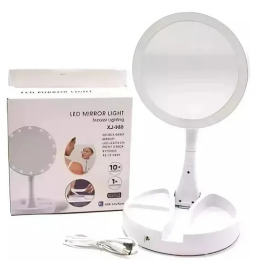 Espejo redondo con luz LED